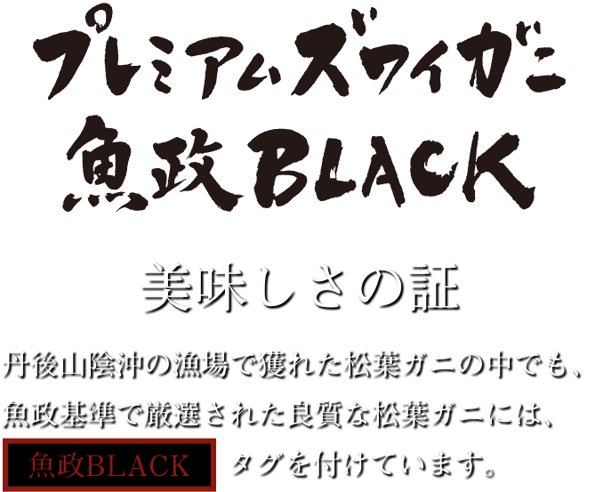 プレミアムズワイガニ「魚政BLACK」ダグ